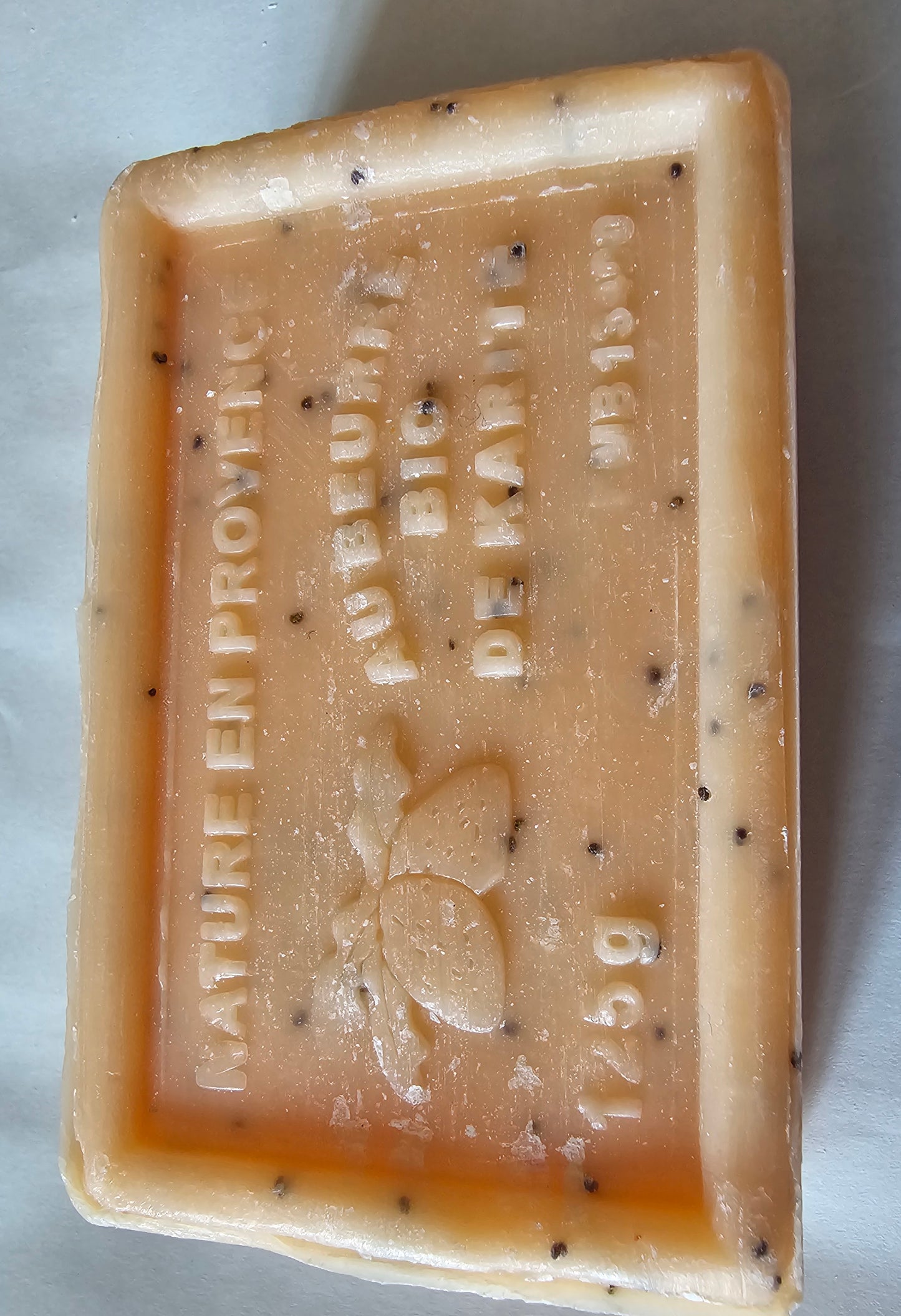 Savon Pêche 125g à l'huile d'olive et Beurre de karité BIO