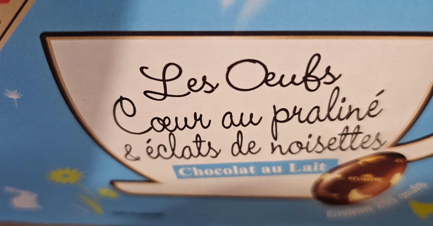 Œufs coeur praliné éclats de noisette 100g