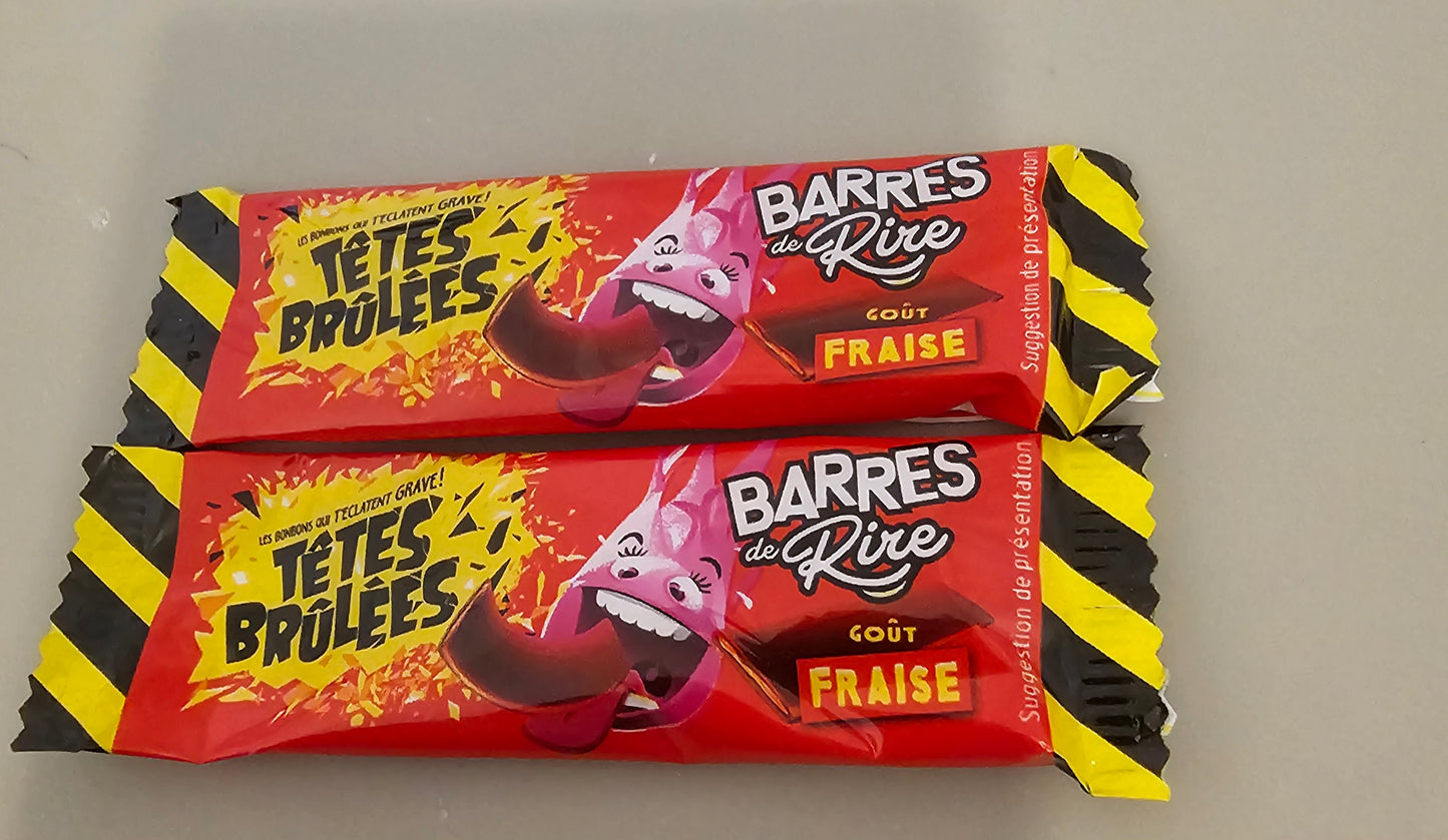 Tête Brûlée Fraise Barre De Feu lot x 5