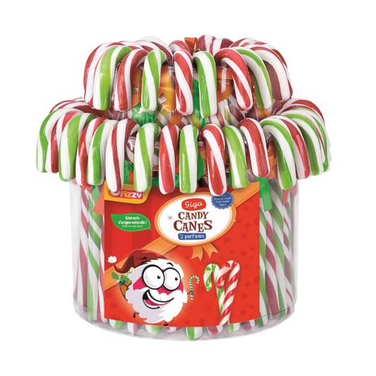 Giga candy  Canes L'unités Fraise ou pomme  50g