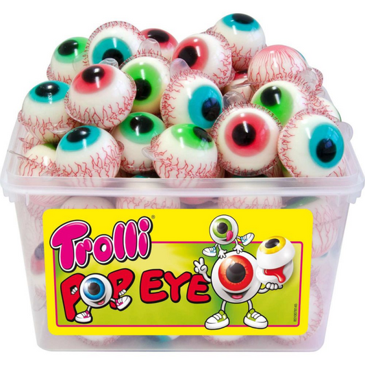 Oeil glotzer tubo Trolli  60g l'unités  .